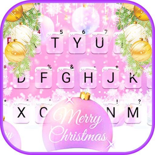 Pink Merry Christmas Tastaturh