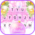 Pink Merry Christmas Keyboard Background