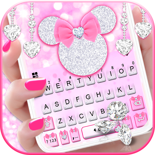 Pink Minny Bow Teclado