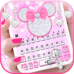 最新版、クールな Pink Minny Bow のテーマキーボード アプリダウンロード