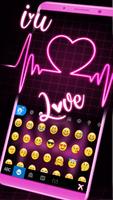 Theme Pink Neon Heart screenshot 2