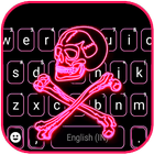 Фон клавиатуры Pink Neon Skull иконка