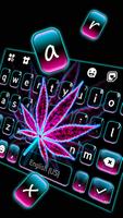 Fond de clavier Pink Neon Weed capture d'écran 1