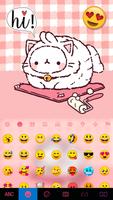 Hình nền bàn phím Pink Bunny Kitten ảnh chụp màn hình 2