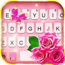 Pink Butterfly Rose Keyboard B APK