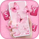 Фон клавиатуры Pink Butterfly APK