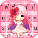 Tema Keyboard Pink Baby Girl APK