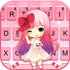 Tema Keyboard Pink Baby Girl ícone