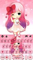 Tema Keyboard Pink Baby Girl Cartaz