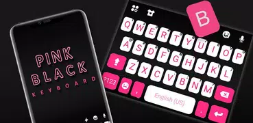 Pink Black Chat Tema Tastiera