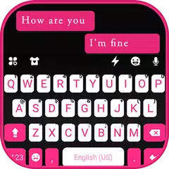 Pink Black Chat Keyboard Theme APK download