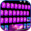 Pink Blue Galaxy Keyboard Them