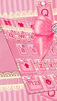 Fond de clavier Pink Bowknot L capture d'écran 1