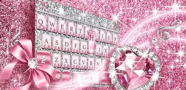 Pink Bow Diamond Tastiera