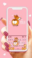 Fundo do Teclado Pink Cute Cor Cartaz
