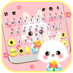 Pink Cute Bunny 2 Keyboard The