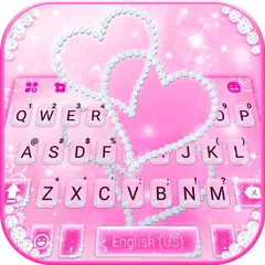 Pink Diamond Hearts Tastatur-T APK Herunterladen