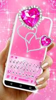 Pink Diamond Hearts Plakat