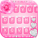 Pink Diamond Rose Keyboard The APK