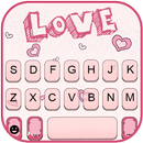Pink Doodle Love Tastaturhinte APK