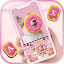 خلفية الكيبورد Pink Donut Dogg APK