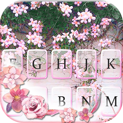 最新版、クールな Pink Floral Wall のテーマ