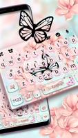 Thème de clavier Pink Floral capture d'écran 1