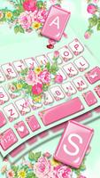 Tema Keyboard Pink Flower Gard imagem de tela 1