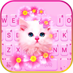 الكيبورد Pink Flowers Kitten