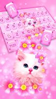 Teclado Pink Flowers Kitten imagem de tela 1