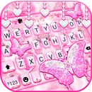Teclado Pink Girly Butterfly APK