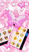 Bàn phím Pink Girly Butterfly ảnh chụp màn hình 3