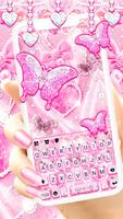 Pink Girly Butterfly Affiche