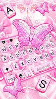 Bàn phím Pink Girly Butterfly ảnh chụp màn hình 1