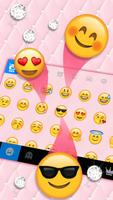 Tema Keyboard Pink Girly Diamo imagem de tela 2