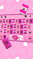 Thème de clavier Pink Girly Lo capture d'écran 1
