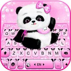 Pink Girly Panda Keyboard Them APK download