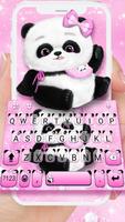 Pink Girly Panda पोस्टर