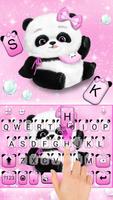 Tema Keyboard Pink Girly Panda imagem de tela 1