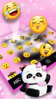 Tema Keyboard Pink Girly Panda imagem de tela 2