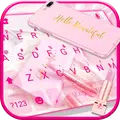 最新版、クールな Pink Girly Style のテーマキーボード