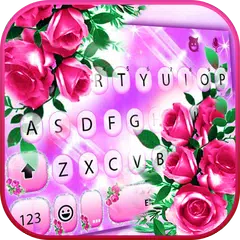 Pink Glamor Roses Themen APK Herunterladen