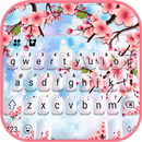 Pink Glass Sakura 키보드 백그라운드 APK