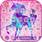 الكيبورد Pink Glisten Unicorn أيقونة