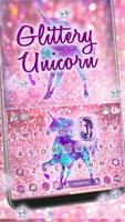 الكيبورد Pink Glisten Unicorn الملصق