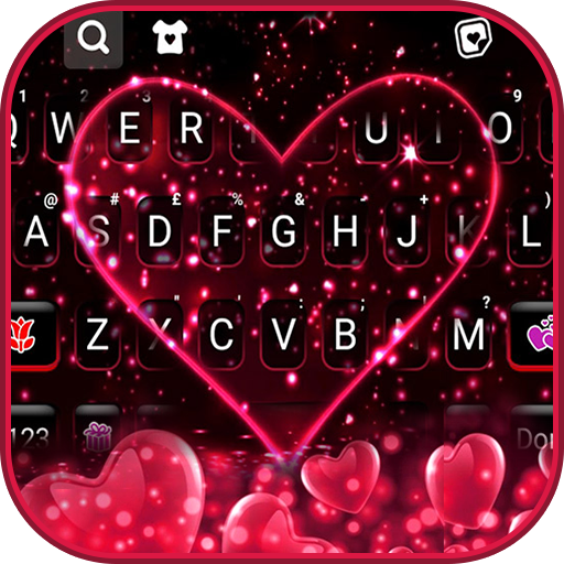 Pink Glitter Heart 2 Tastaturh