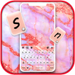 Pink Glitter Marble Klavye Ark