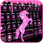 Tema Keyboard Pink Glitter Uni ícone