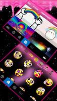 Tema Keyboard Pink Glitter Uni imagem de tela 3