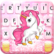Pink Glitter Unicorn कीबोर्ड आइकन